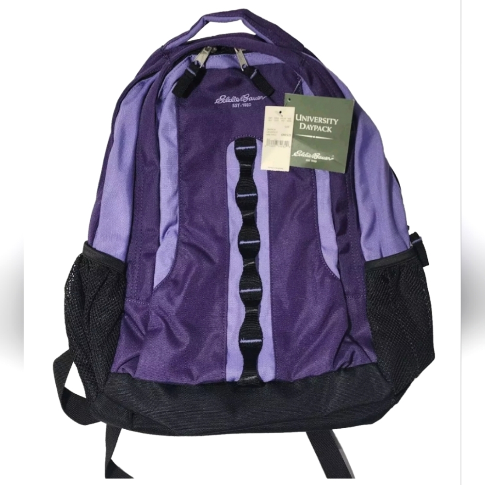 Eddie Bauer University DayPack Backpack Purple Back Pack School Bag Travel Pack